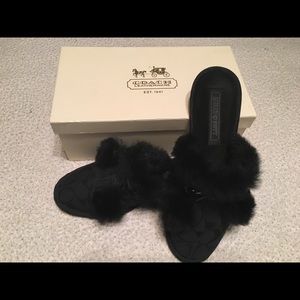 Coach Jayda Black House Slippers